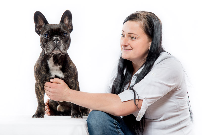 Frau mit Hund